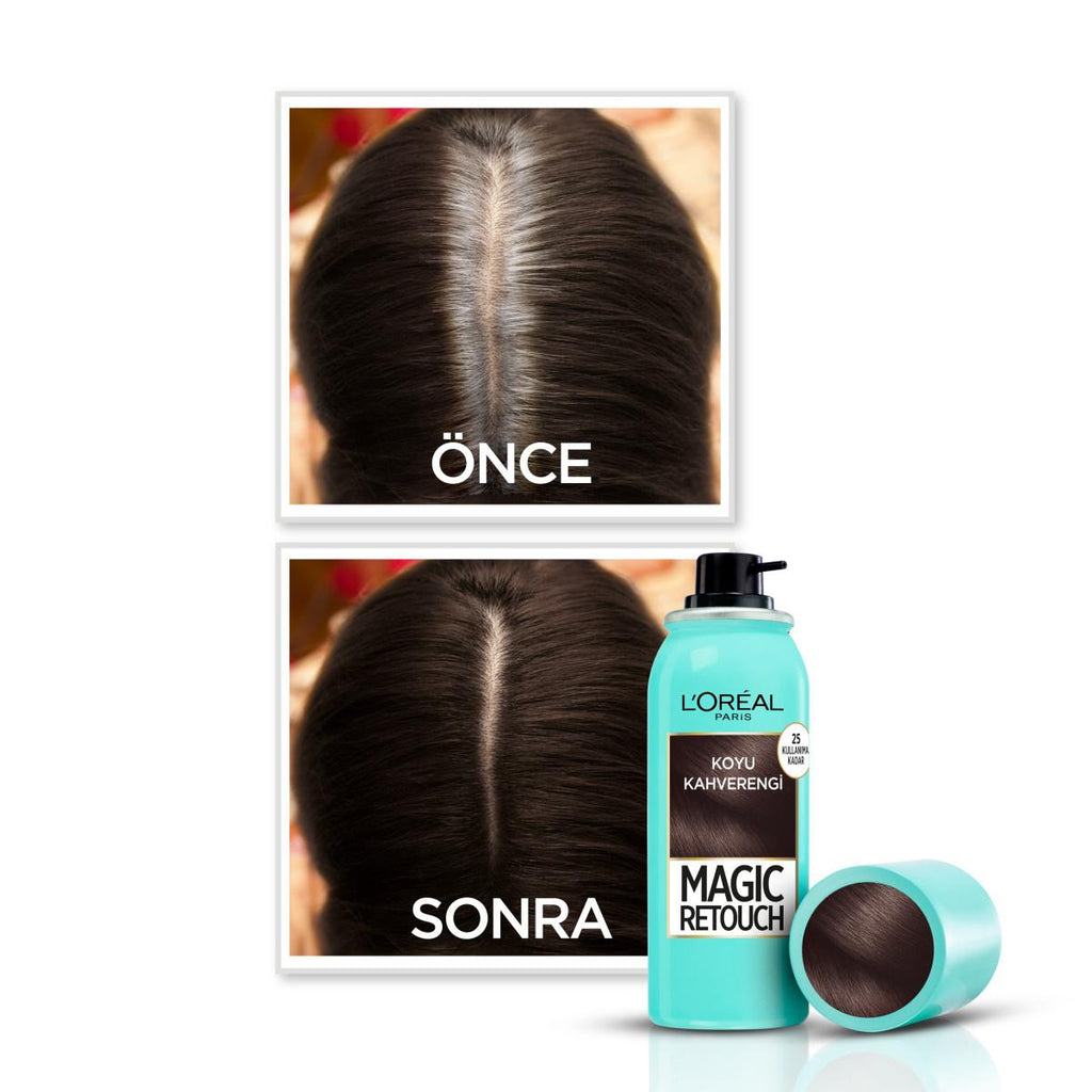 Loreal Paris Hair Touch-up Spray - Instant Gray Root Cover, Dark Brown, 2.54 fl oz