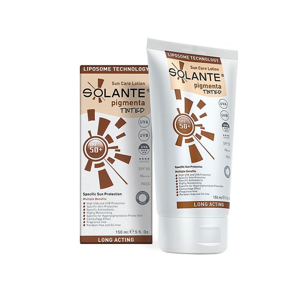 Solante Tinted Sunscreen SPF 50+ - Hyperpigmentation Treatment & Anti-Aging Sun Care for Sensitive Skin