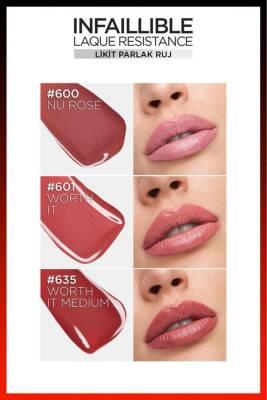 L'Oreal Paris Infaillible Drunk in Rose Liquid Lipstick - Long Lasting, High Shine, Vibrant Red Liquid Lipstick