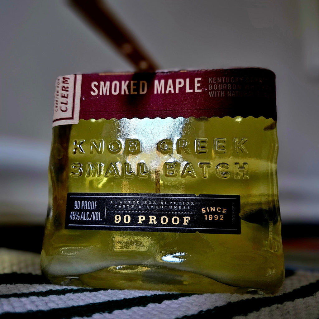 Reclaimed Bourbon Bottle Candle