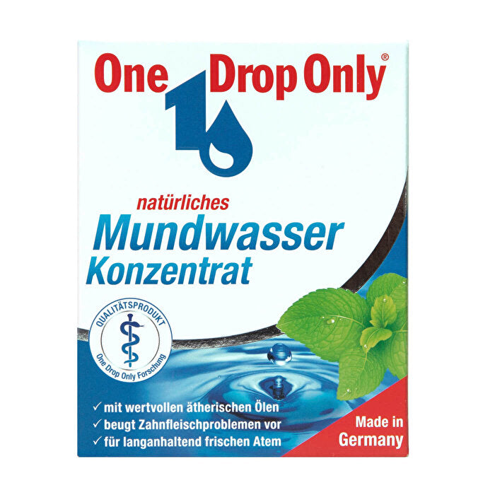 One Drop Only Concentrated Mouthwash with Essential Oils - Natural Oral Care, Fresh Breath, FSC-Certified Packaging