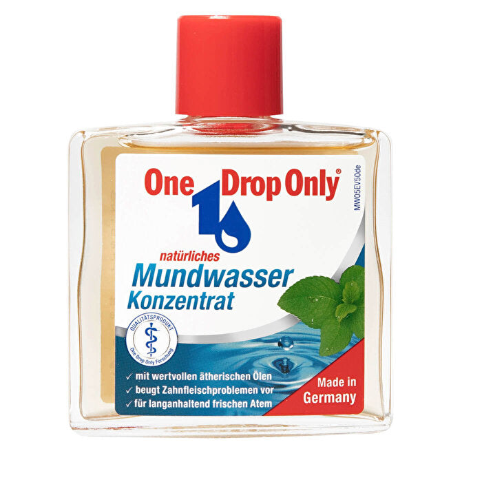 One Drop Only Concentrated Mouthwash with Essential Oils - Natural Oral Care, Fresh Breath, FSC-Certified Packaging