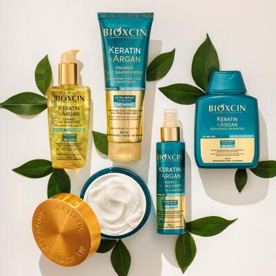 Bioxcin Keratin Argan Hair Care Oil - Nourishing & Repairing Treatment for Damaged Hair, 5.07 fl oz