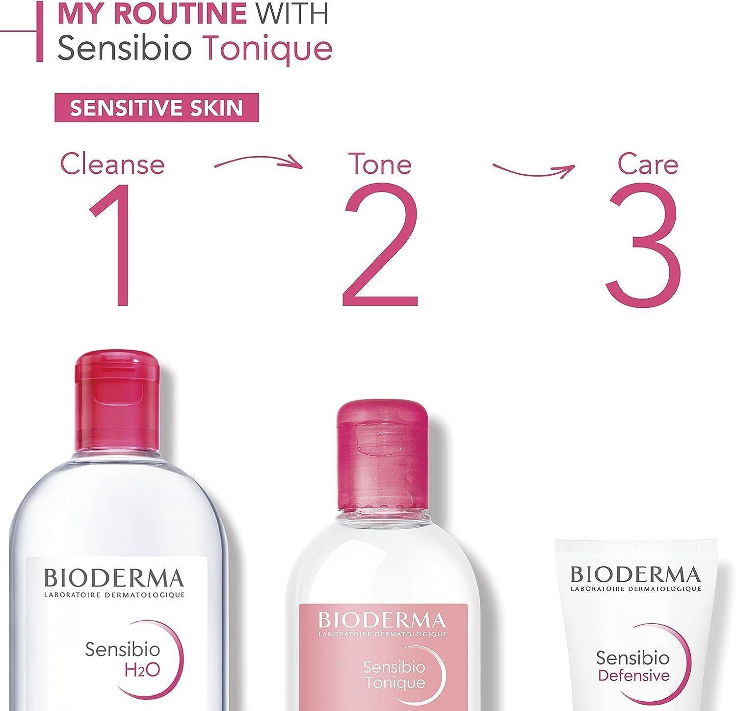 Bioderma Sensibio H2O: Gentle Micellar Cleansing Water - Soothes & Removes Makeup, Perfect for Sensitive Skin (500ml)
