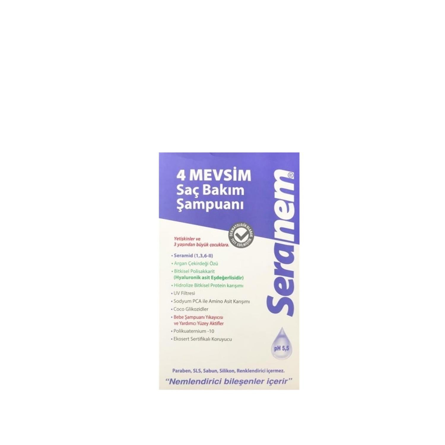 Seranem 4 Season Hair Care Shampoo - 300ml - Versatile, Nourishing, and Gentle for Year-Round Hair Health
