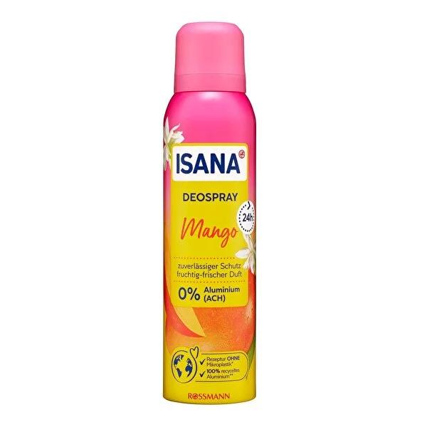 Isana Mango Deodorant - 24 Hour Protection, Vegan & Alcohol-Free, Dermatologically Tested - Long Lasting Freshness