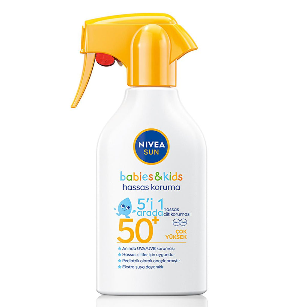 Nivea Baby & Child Sunscreen SPF 50 - UVA/UVB Protection, Water Resistant Sun Protection for Sensitive Skin, Sun Spray, 270 ml