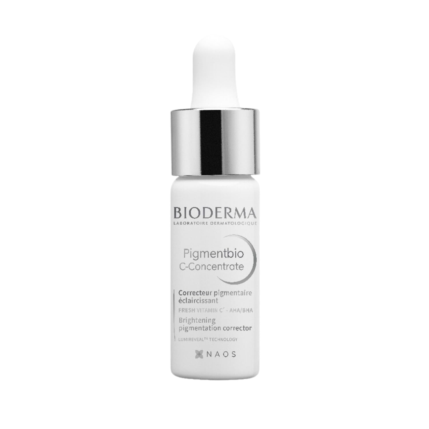Bioderma Pigmentbio C-Concentrate Night Serum for Sensitive Skin - Brightening, Anti-Aging, Vitamin C Serum 0.51 fl oz