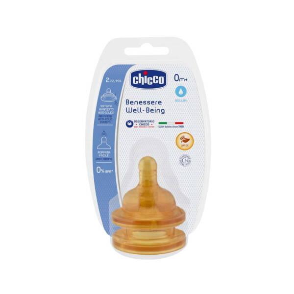Chicco Baby Bottle Nipple, Anti-Colic, Natural Rubber, 0 Months+