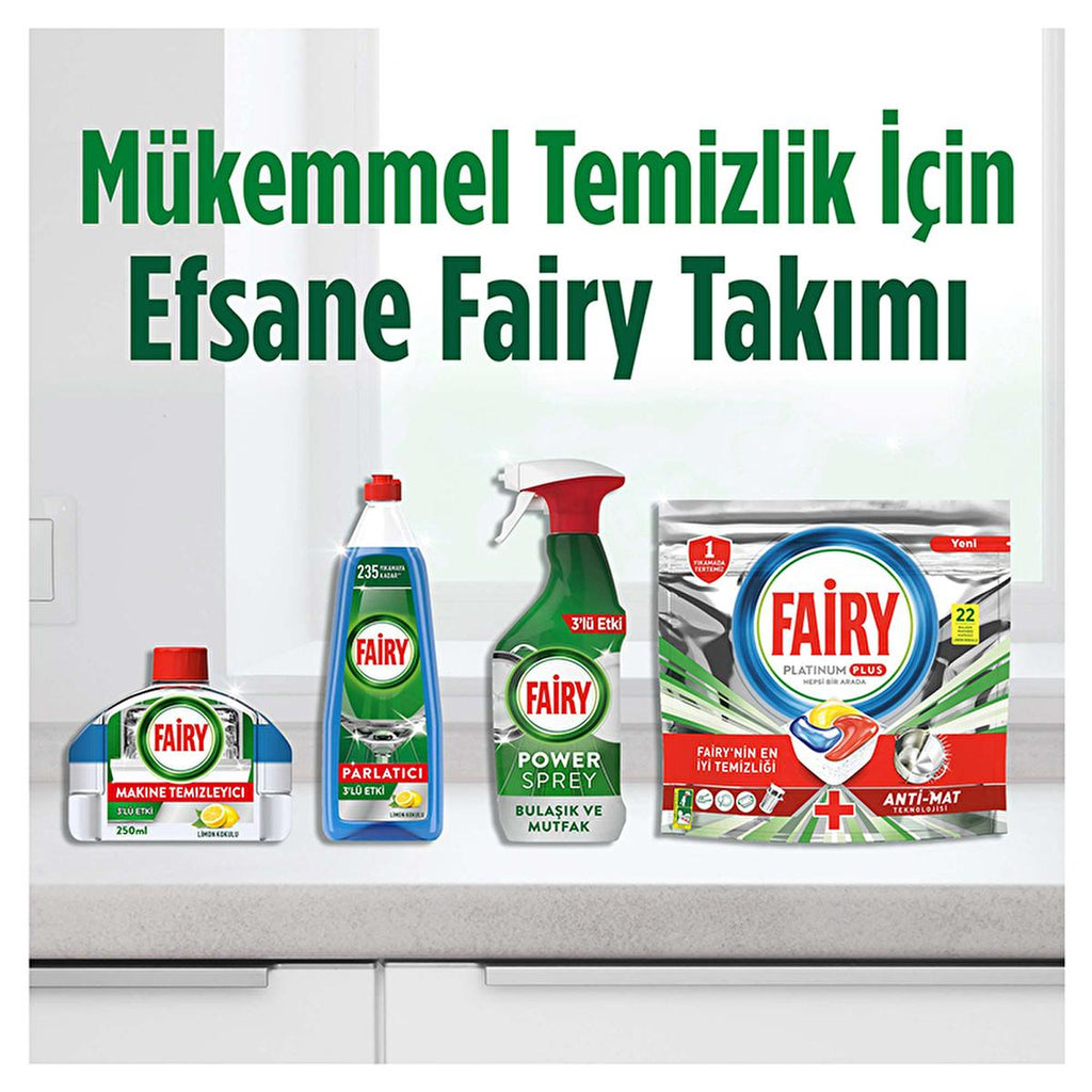 Fairy Dishwashing Spray - 3-in-1 Lemon Scented Grease Remover for Kitchen Cleaning