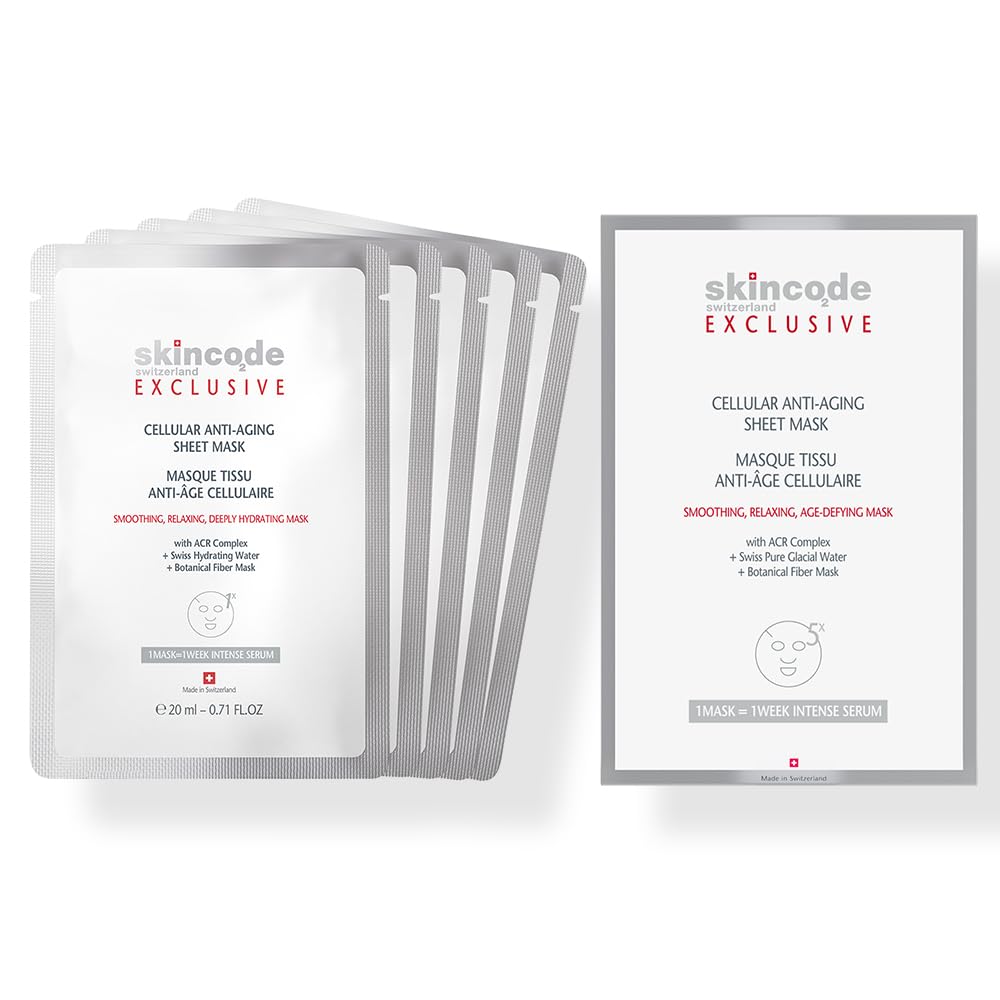 Skincode Anti-Aging Sheet Mask for Youthful Skin - Hydrating, Anti-Wrinkle Face Mask, 20ml