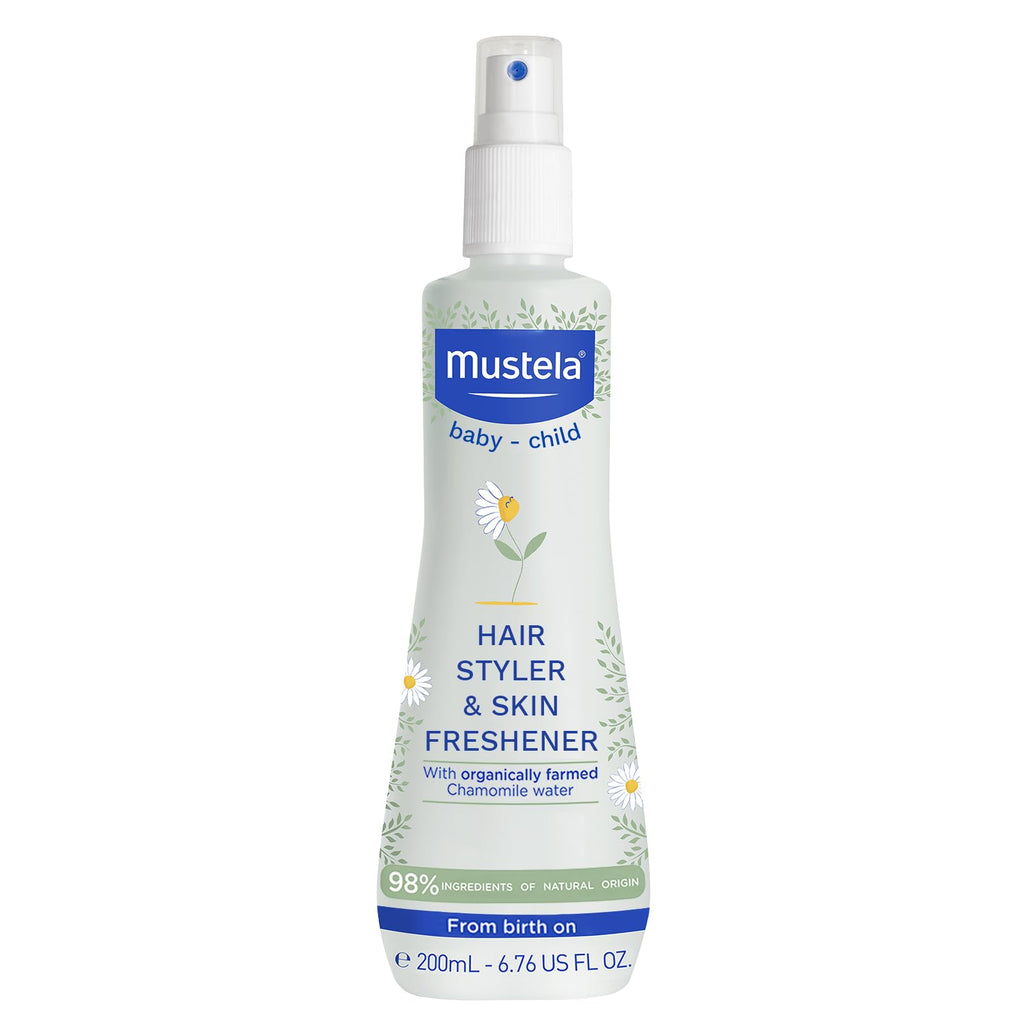 Mustela Natural Body Spray & Hair Styler with Organic Chamomile - Refreshing, 98% Natural Ingredients, Gentle on Skin