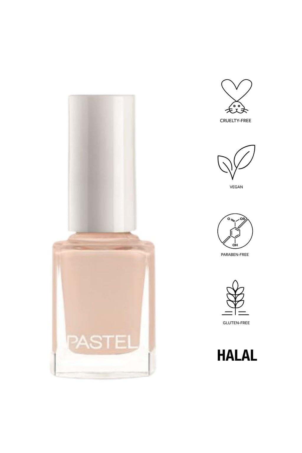 Pastel Vegan Nail Polish - Cruelty Free, Toxic-Free Beauty, Dense Coverage - 13ml