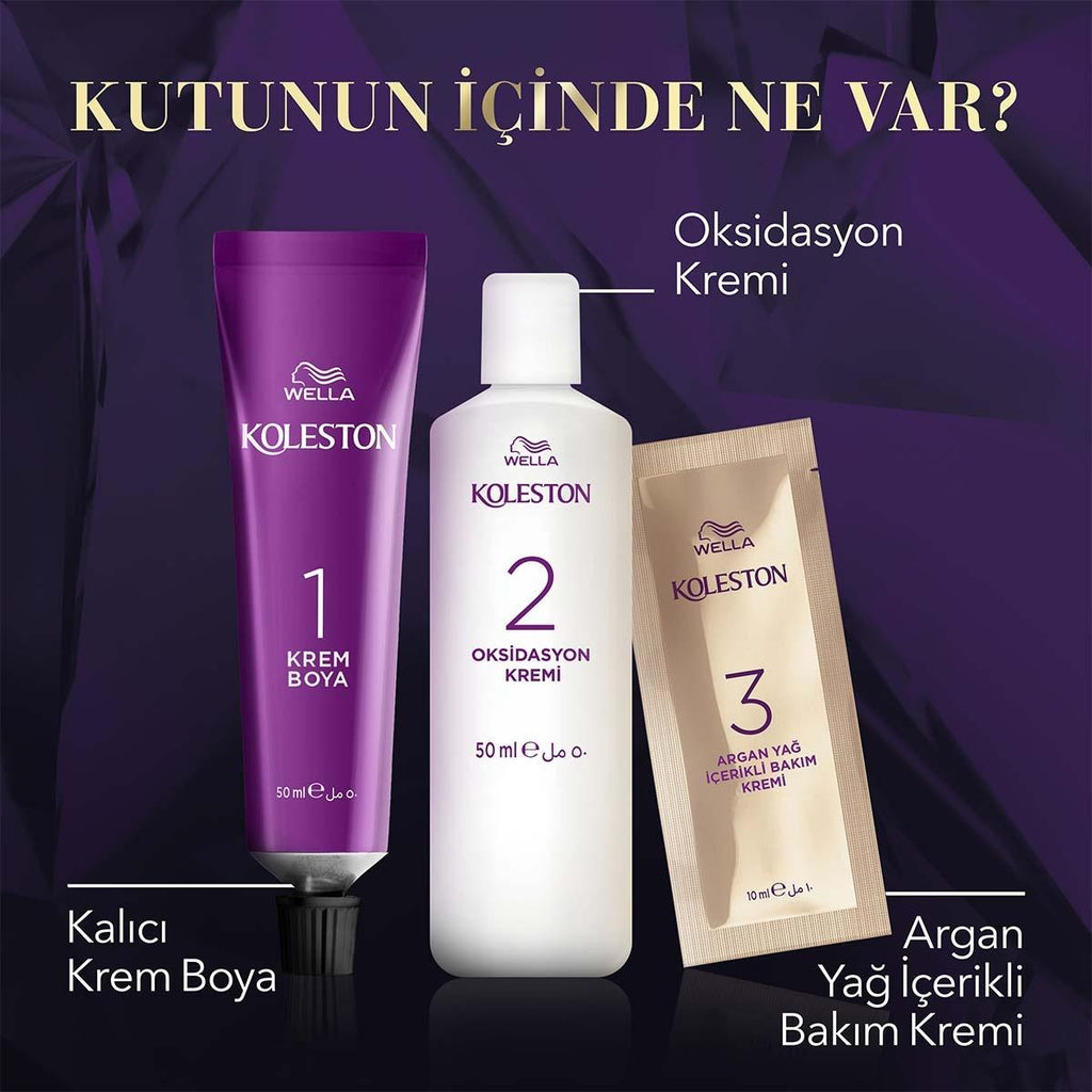 Wella Koleston Intense Chocolate Brown Hair Color - Long-Lasting Nourishing Hair Dye with Argan Oil
