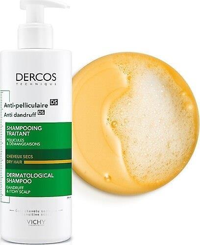 Vichy Dercos Anti-Dandruff Shampoo for Dry Hair - 390ml - Salicylic Acid, Hypoallergenic - Dandruff & Itchy Scalp Relief