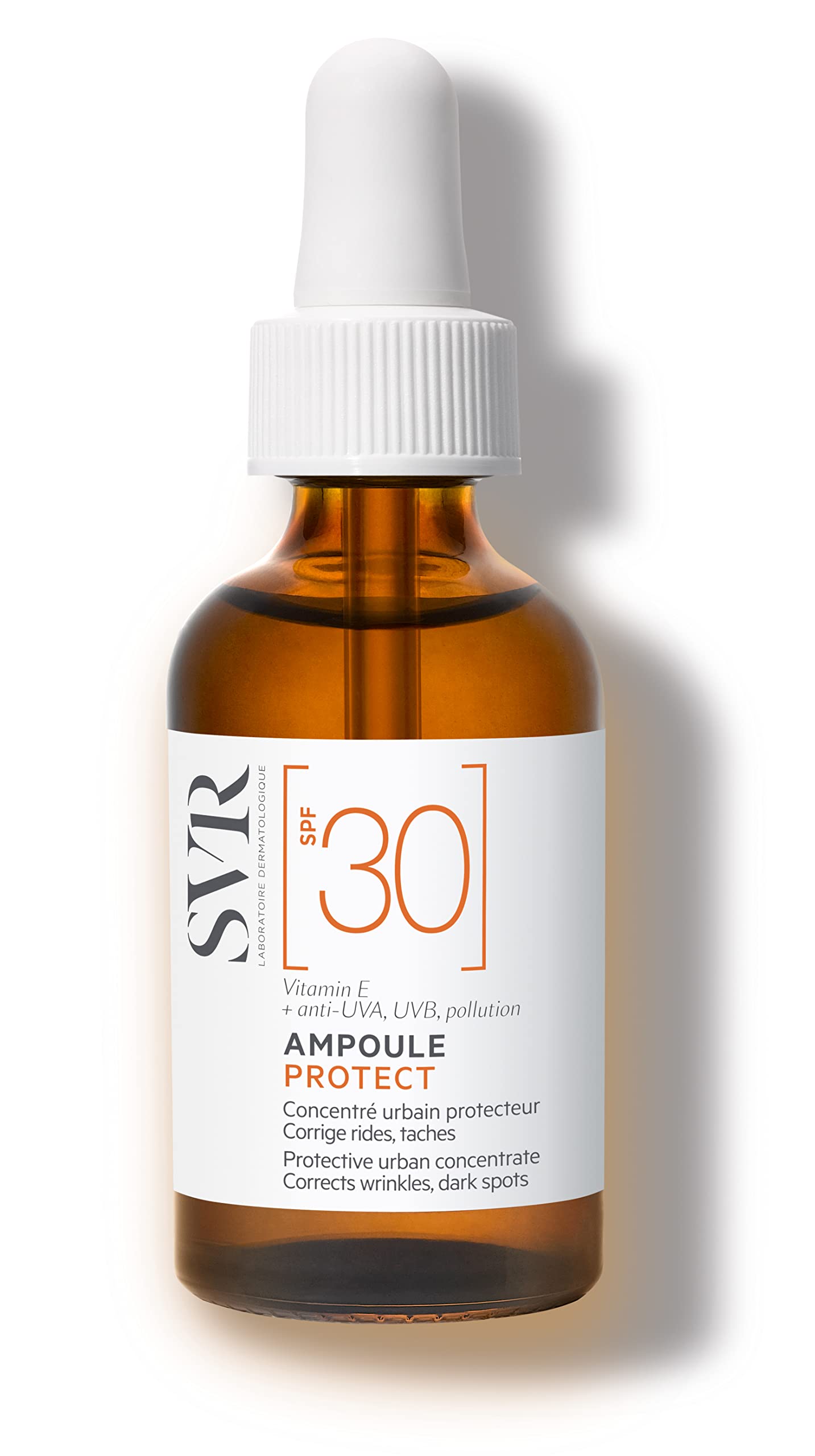 SVR Ampoule Protect SPF30 Sunscreen Serum 30ml - Antioxidant Skincare with UVA/UVB Protection