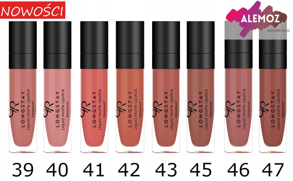 Golden Rose Matte Liquid Lipstick No:01 - Long-Lasting, Non-Drying, Comfortable Wear