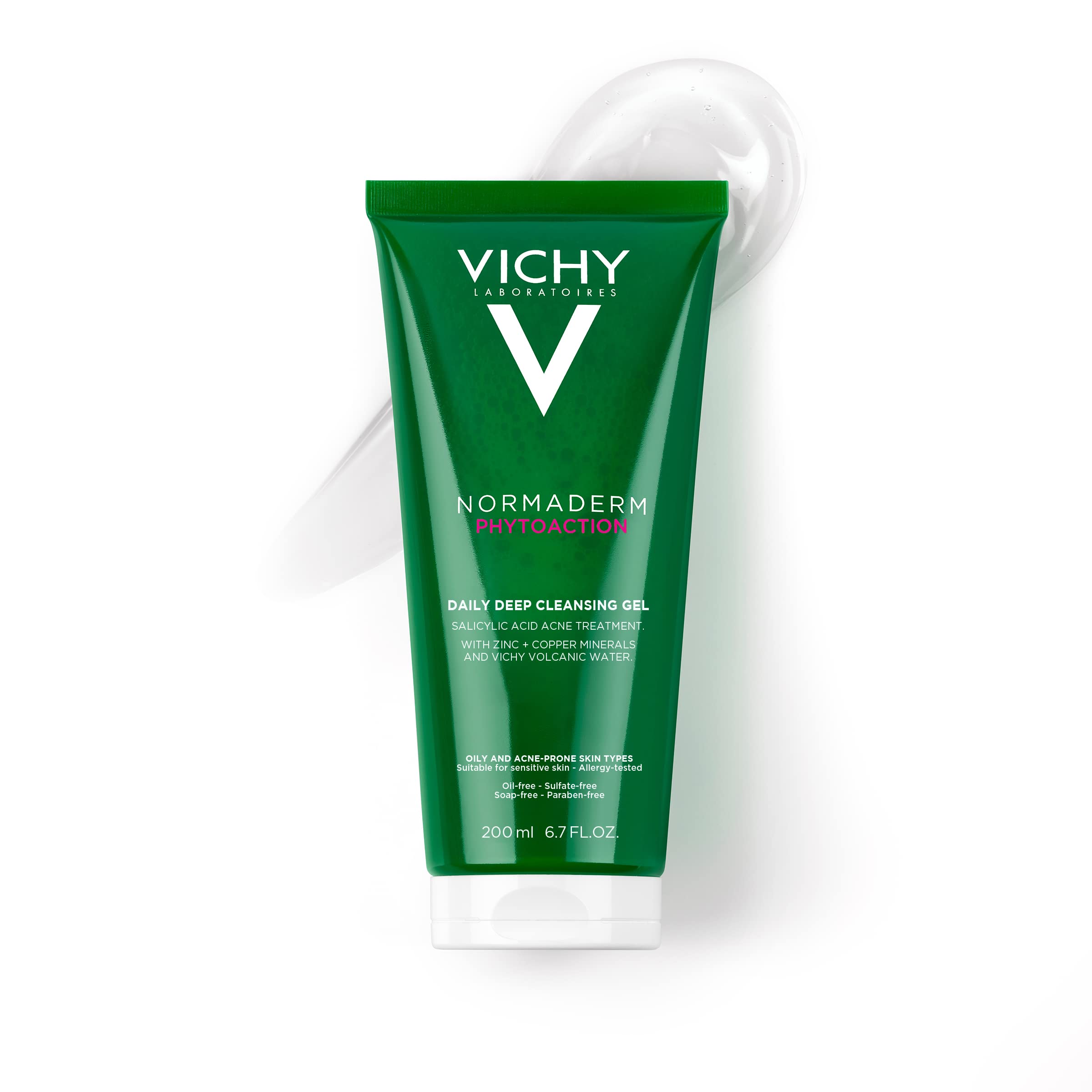 Vichy Normaderm Phytosolution Intensive Purifying Gel for Oily Skin - 200ml, Salicylic Acid Face Wash