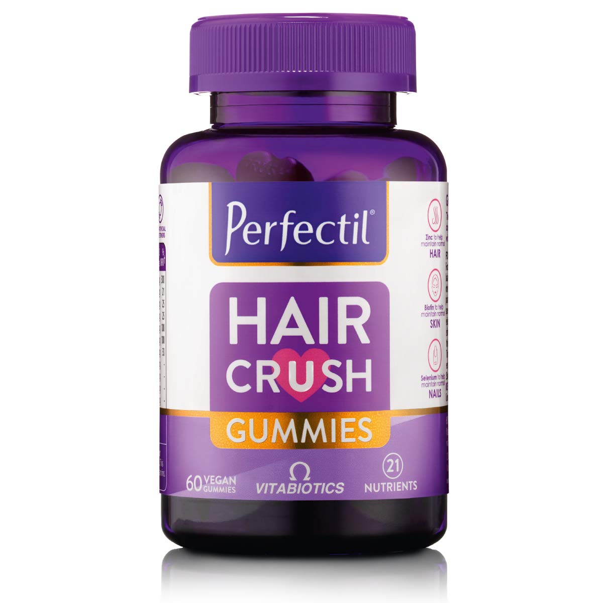 Vitabiotics Perfectil Hair Crush Gummies - 60 Chewable Tablets