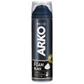 Arko Men Black Shaving Foam - Activated Charcoal for Smooth Shaving, 200ml