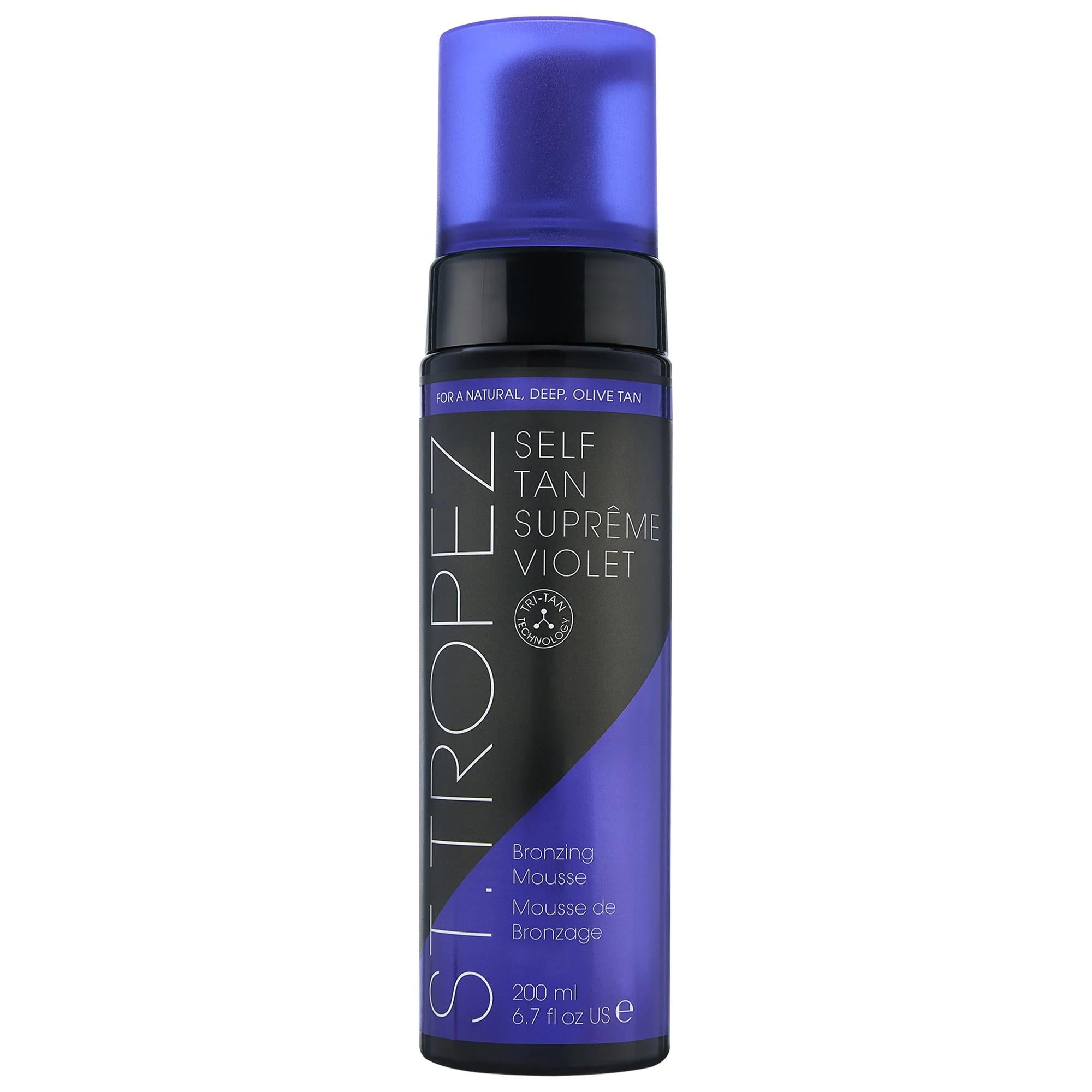 St. Tropez Self Tan Supr�me Violet Bronzing Mousse - Ultra-Dark, Cruelty-Free Self-Tanning Mousse with Tri-Tan Technology