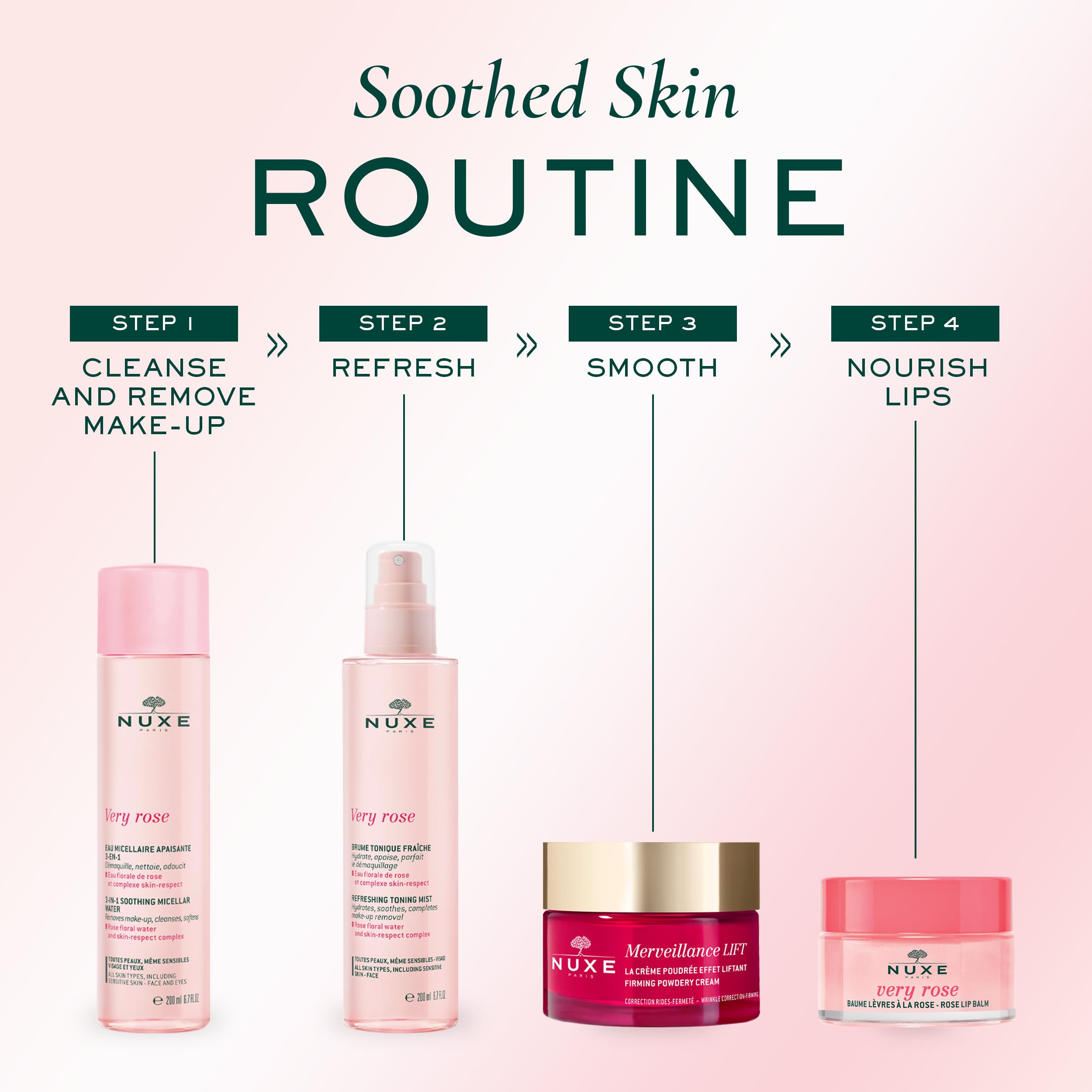 Nuxe Very Rose 3 In 1 Soothing Micellar Water - Gentle Makeup Removal & Skincare