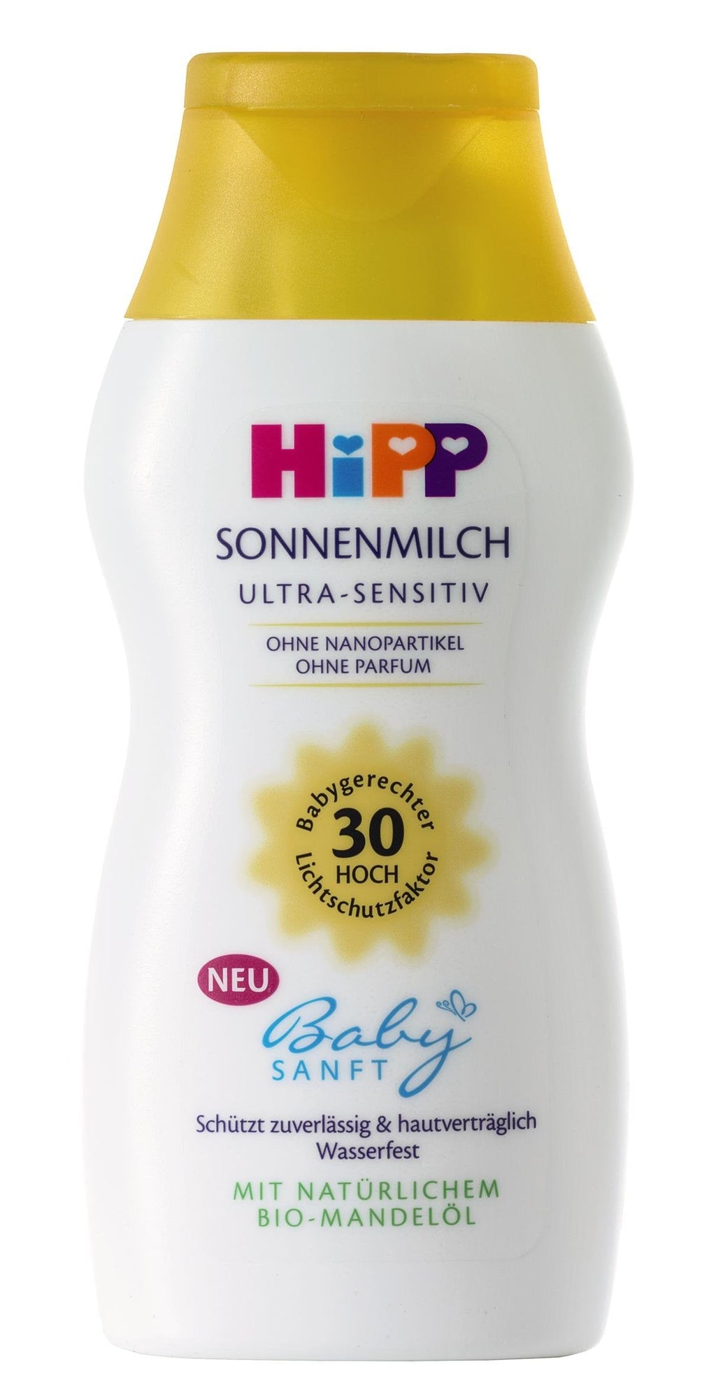 Hipp Babysanft Baby Sunscreen Lotion SPF 30 - Fragrance-Free, Hypoallergenic & Waterproof Protection for Sensitive Skin