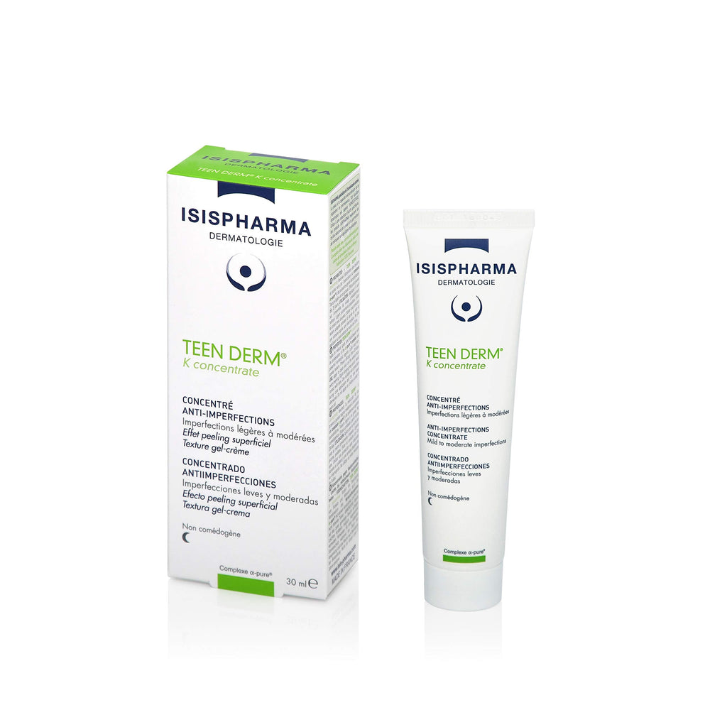 Isis Pharma Teen Derm K Concentrate 30ml - Glycolic Acid Skincare for Acne-Prone Skin, Salicylic Acid Treatment