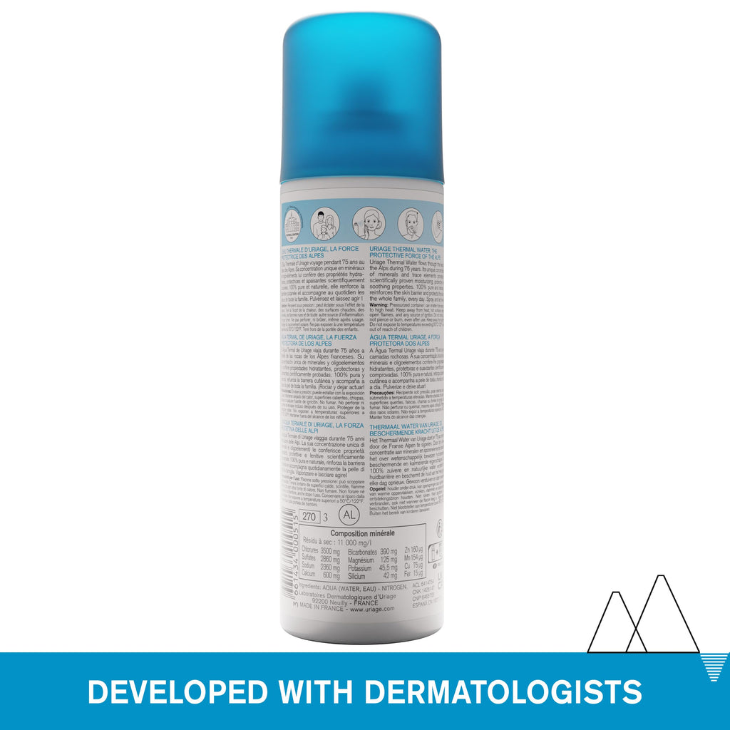Uriage Thermal Water Spray 150ml - Natural Hydrating Facial Mist for Sensitive Skin