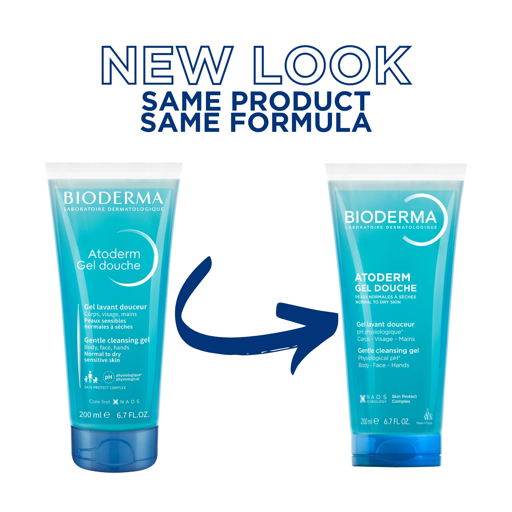 Bioderma Atoderm Shower Gel - Soap-Free Moisturizing Shower Gel for Dry & Sensitive Skin, 6.76 fl oz
