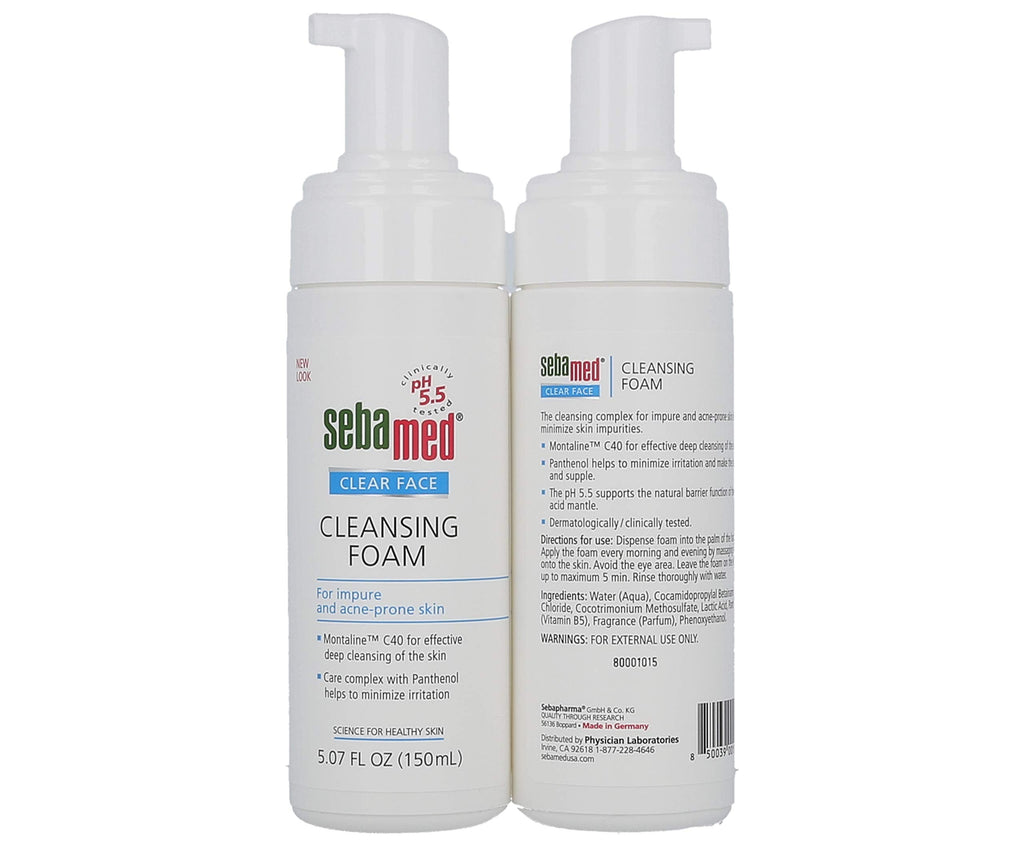 Sebamed Clear Face Cleansing Foam - Gentle, pH Balanced Face Wash for Sensitive Skin, 5.07 fl oz