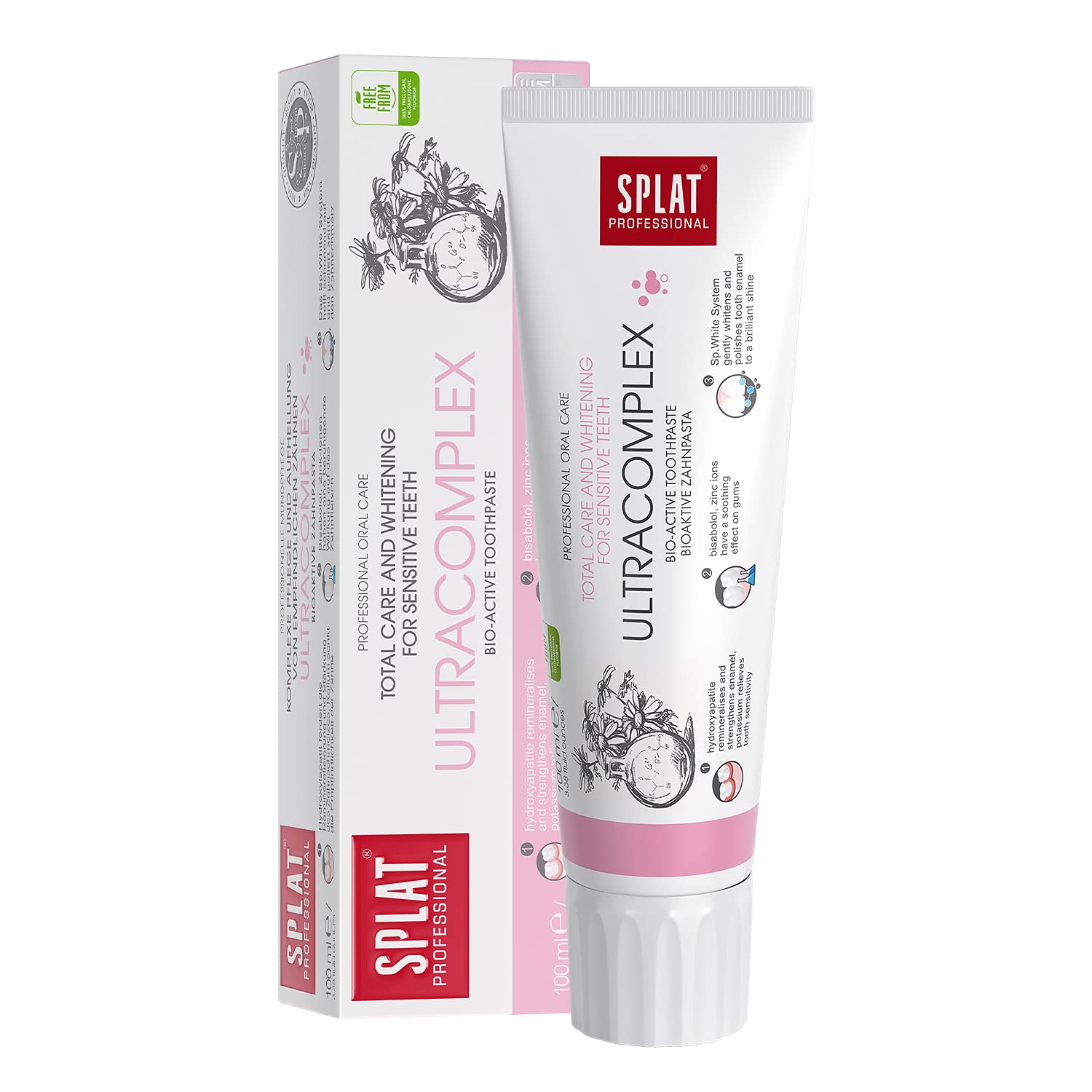 Splat Professional White Plus Toothpaste 100ml - Natural Whitening Oral Care