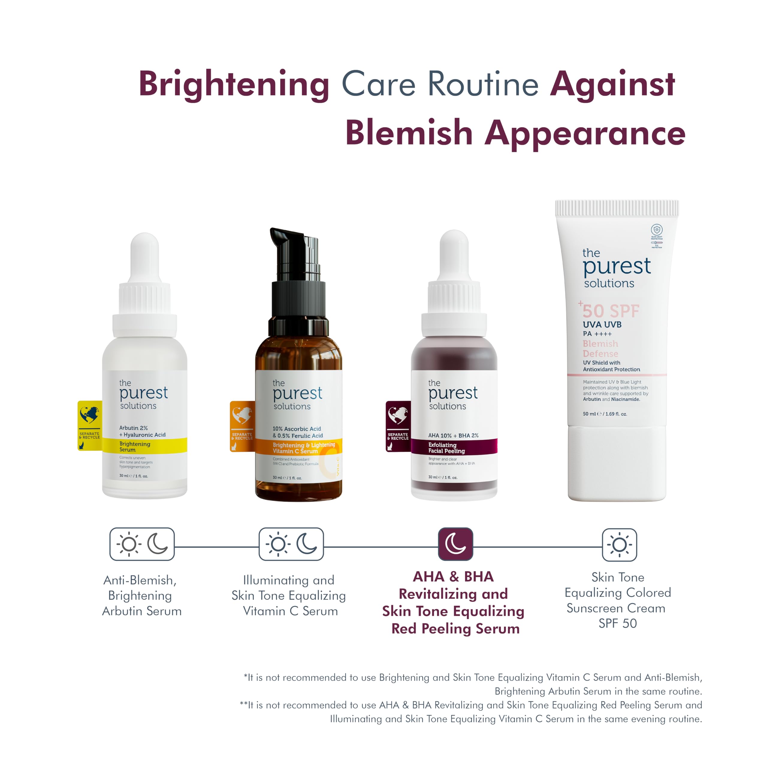 The Purest Solutions Facial Peeling Solution AHA BHA Exfoliant - 30ml, Glycolic Acid, Salicylic Acid, Hyaluronic Acid