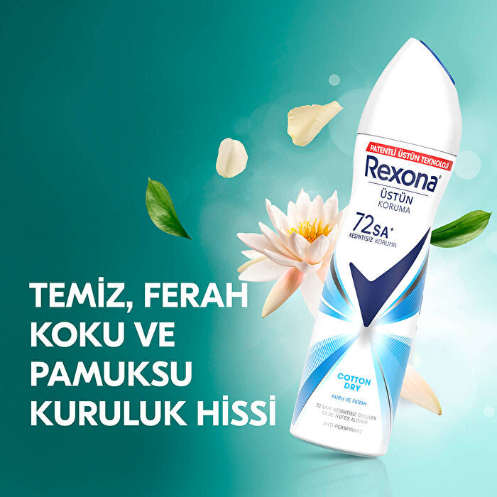 Rexona Cotton Dry Women Deodorant 150ml - 72 Hour Protection | Fresh