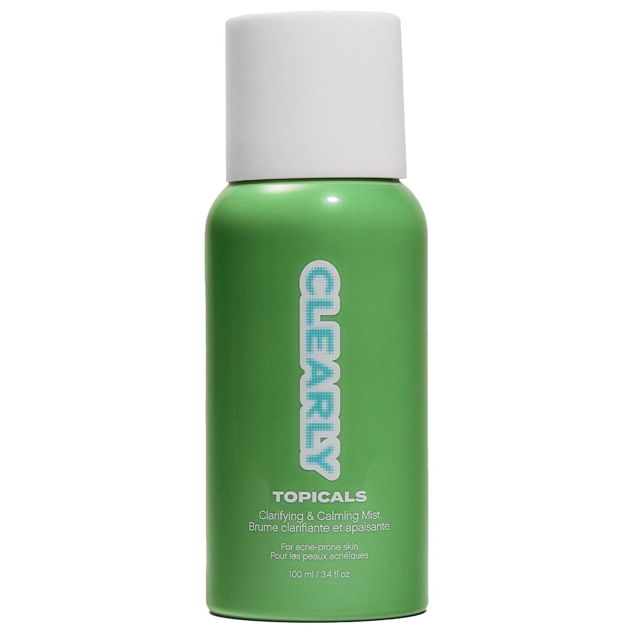 Clearly Acne Treatment Mist: Clarifying, Calming Salicylic & Glycolic Acid Spray for Blemish Control, Vegan Cruelty-Free Skincare