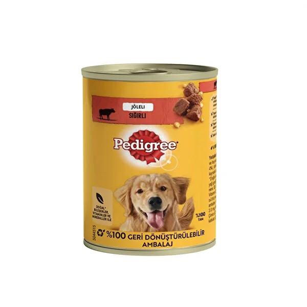 Pedigree Beef Flavor Canned Dog Food - Complete Nutrition for Adult Dogs, All Breeds - Vitamin & Mineral Enriched - 400g