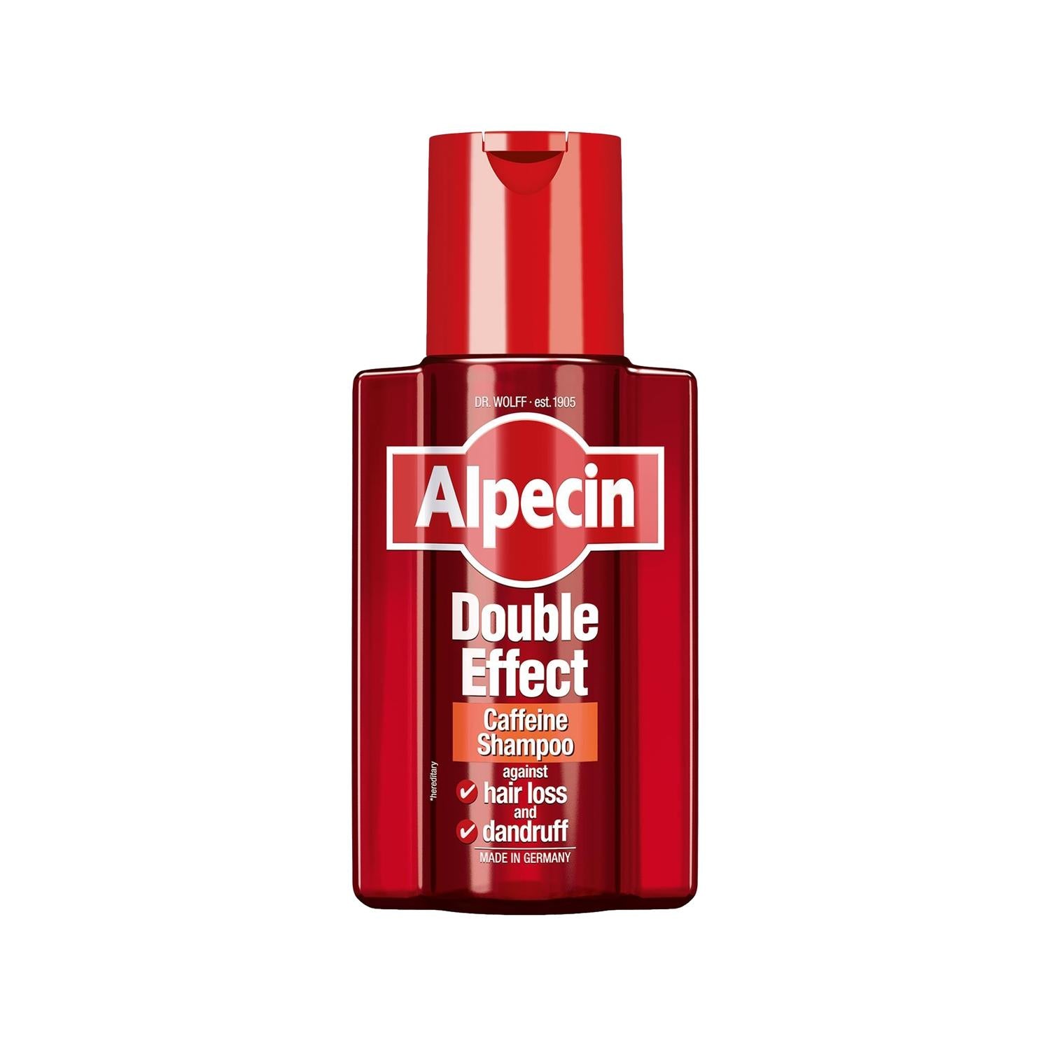 Alpecin Anti-Hair Loss Shampoo with Doppel Effekt Formula - 200ml, Reduces Hair Loss & Dandruff