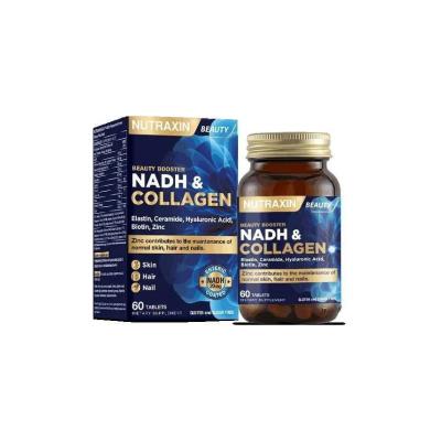Nutraxin NADH Collagen Tablets: Anti-Aging Supplement for Skin Elasticity, Hydration & Healthy Joints - Gluten Free Collagen Support