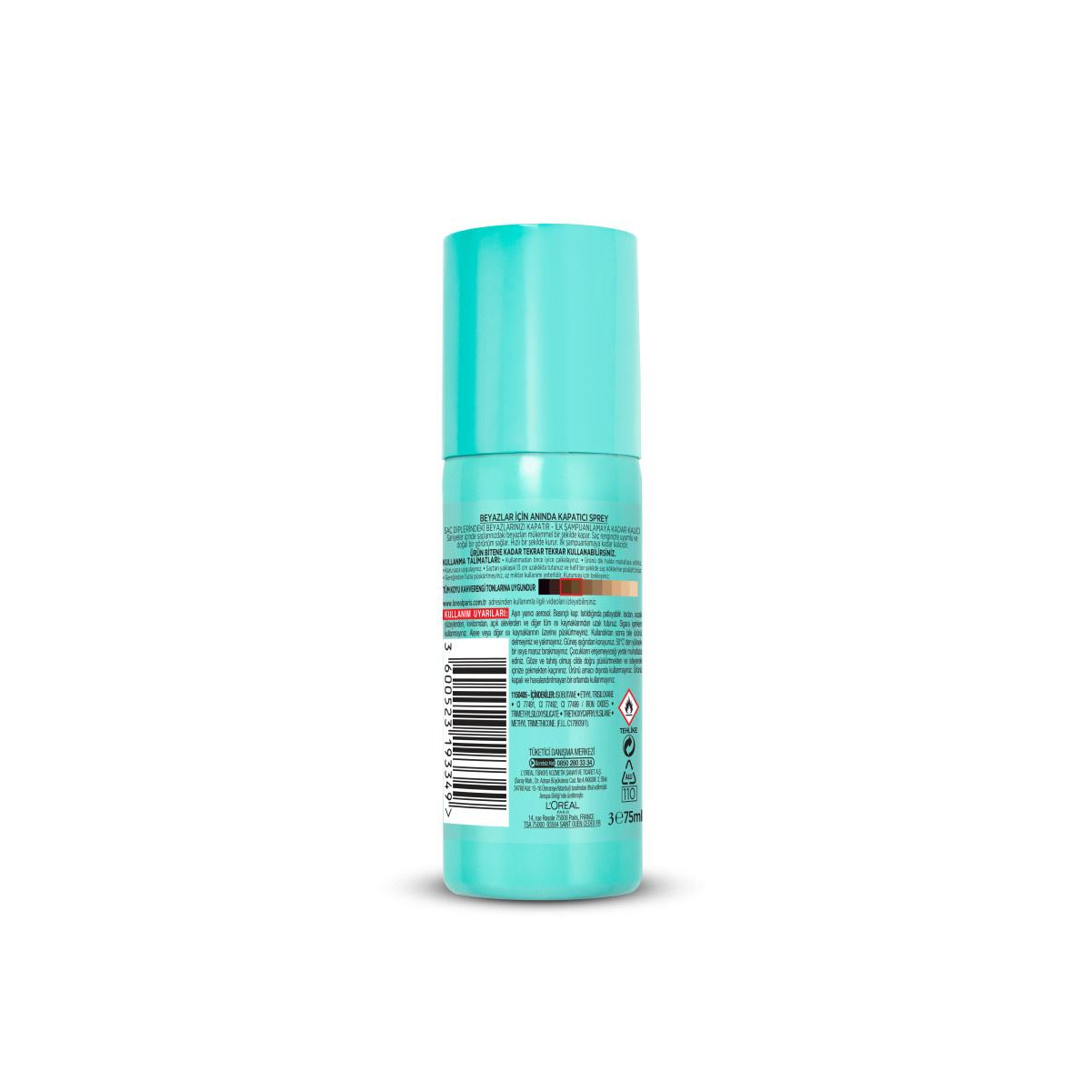 Loreal Paris Hair Touch-up Spray - Instant Gray Root Cover, Dark Brown, 2.54 fl oz