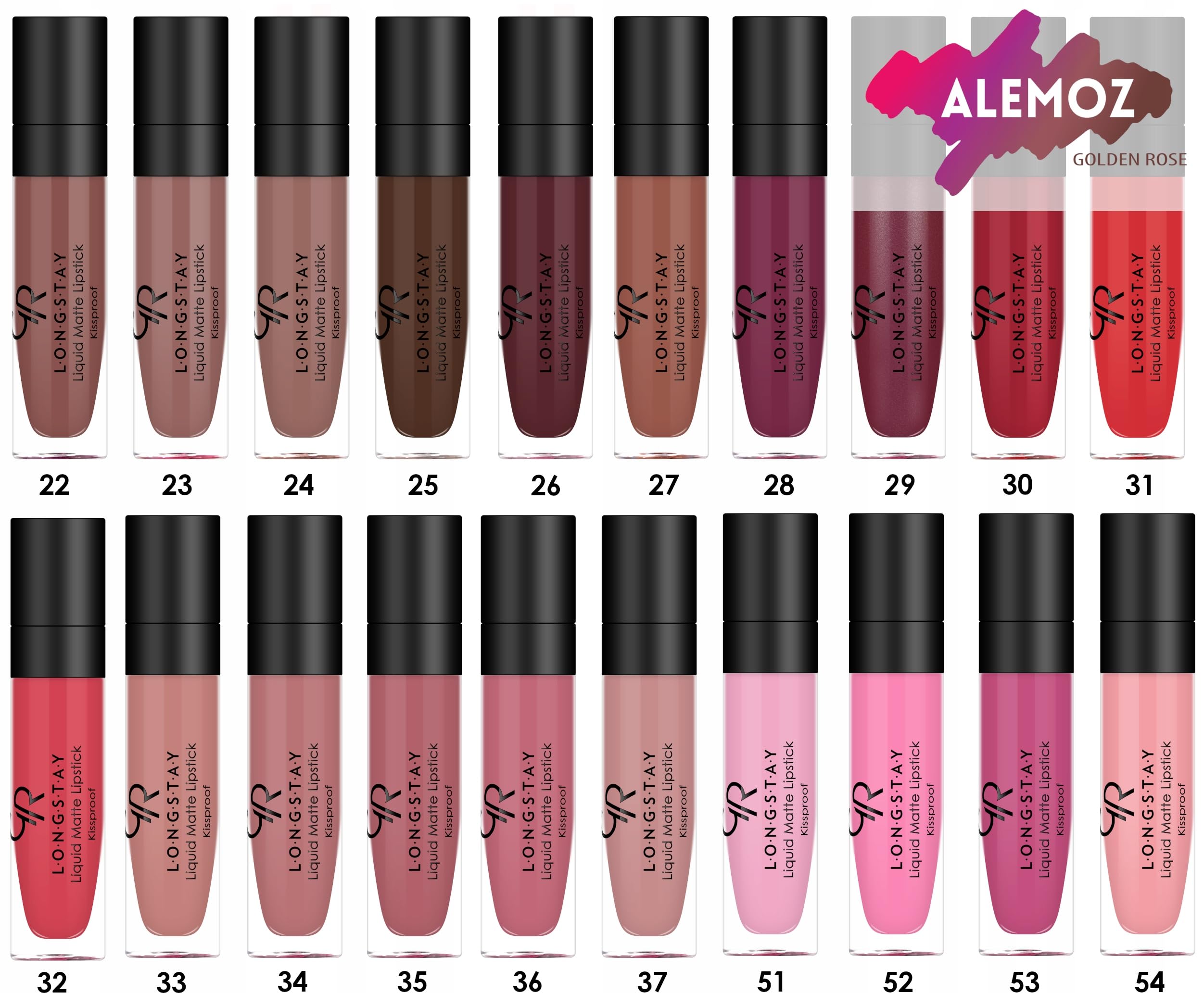 Golden Rose Matte Lipstick Crayon - Moisturizing, Paraben-Free Cosmetics