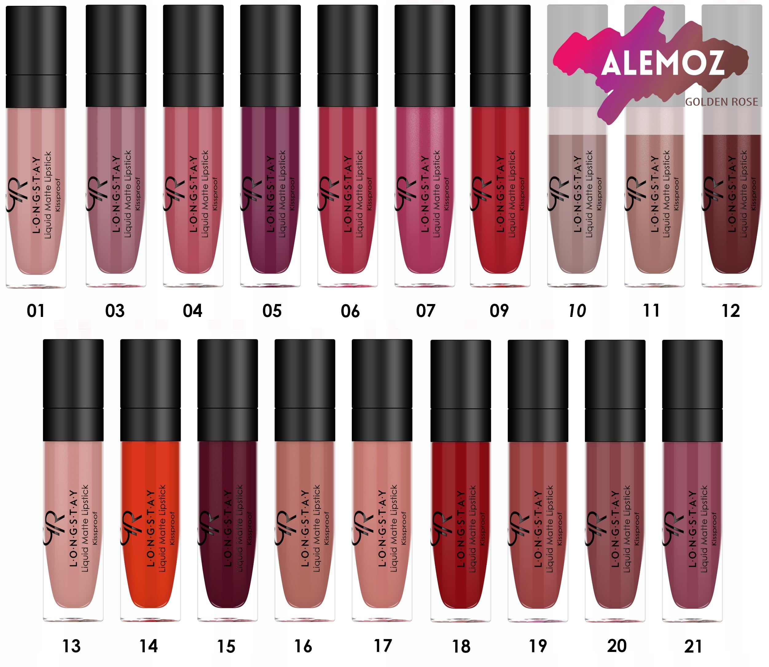 Golden Rose Matte Liquid Lipstick No:07 - Long Lasting Comfortable Lip Color