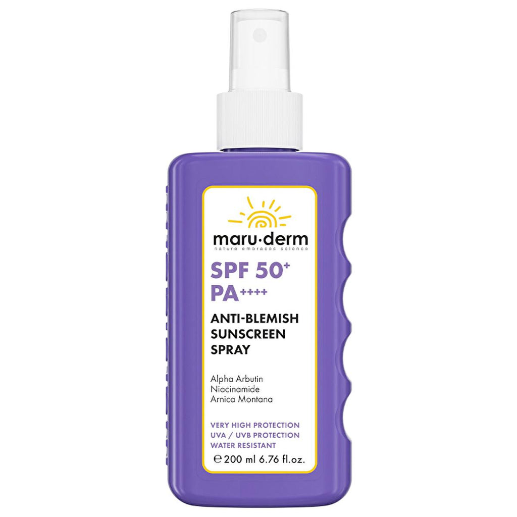 Maruderm SPF 50+ Anti Dark Spot Sunscreen Spray: Ultimate UVA/UVB Protection for Face & Body with Alpha Arbutin & Niacinamide - 6.76 fl oz