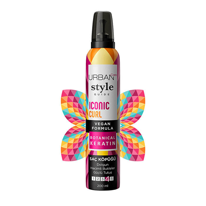 Urban Care Iconic Curl Hair Mousse 200ml - Strong Hold & Volume | Curl Enhancer