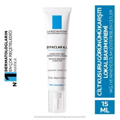 La Roche Posay Effaclar A.I Acne Treatment Serum - 15ml, Reduce Acne Scars & Redness, Hypoallergenic & Paraben-Free