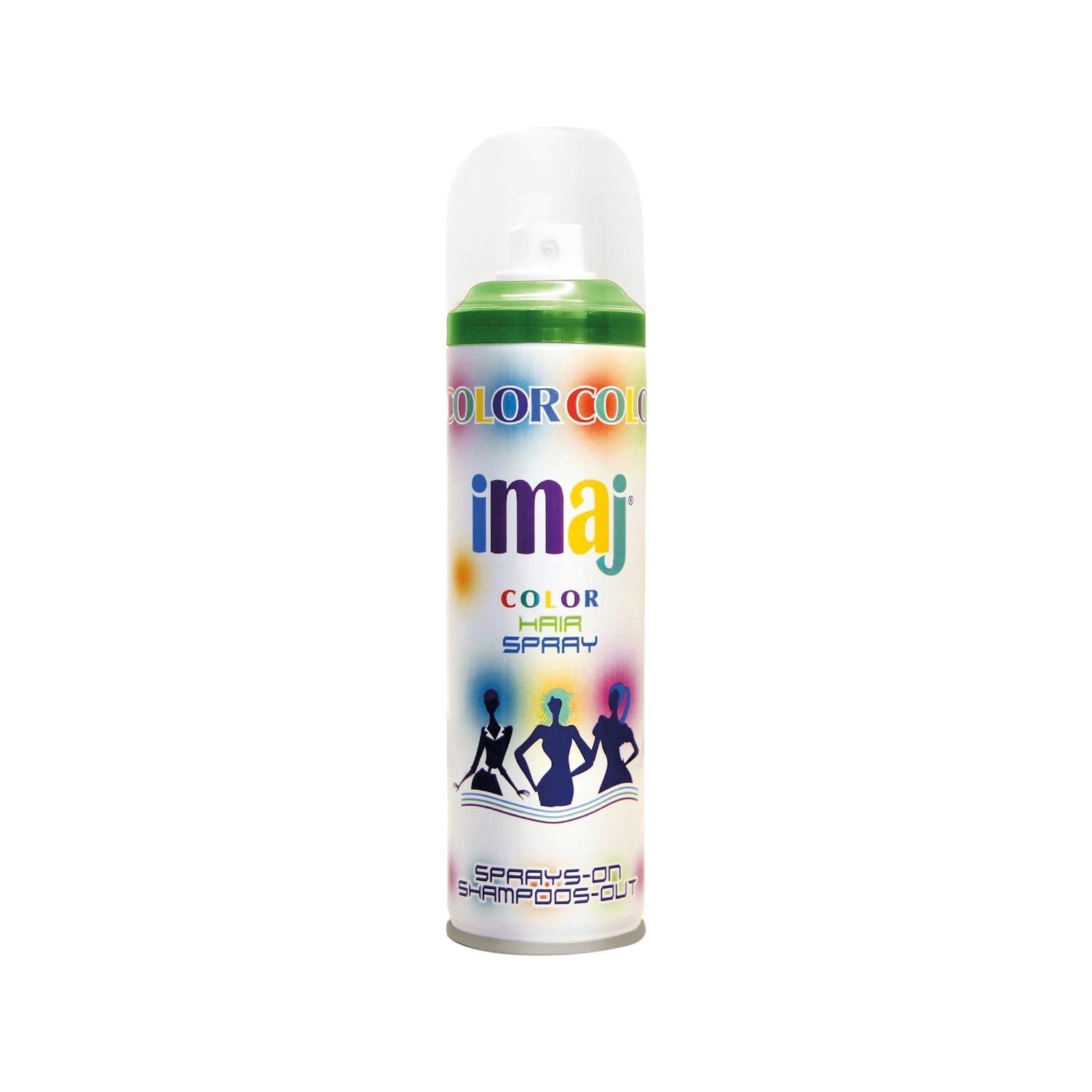 İmaj Color 100 ml Green Temporary Hair Color Spray - Vibrant, Easy to Apply, Rinse-Out Formula