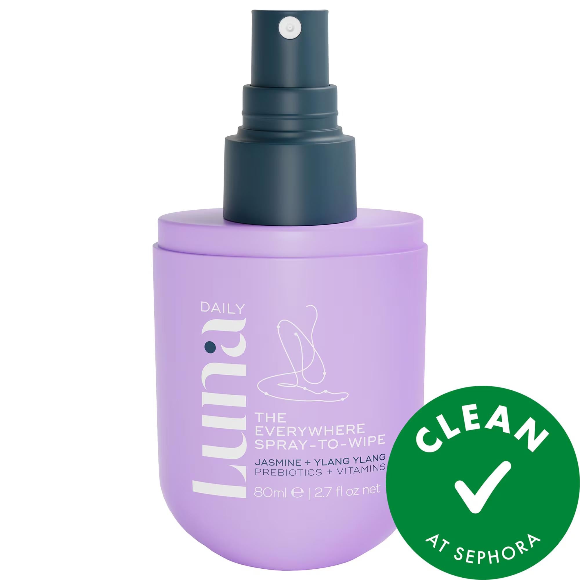 Luna Daily The Everywhere Spray-To-Wipe - pH Balanced Cleansing Body Spray with Prebiotics for All Skin Types