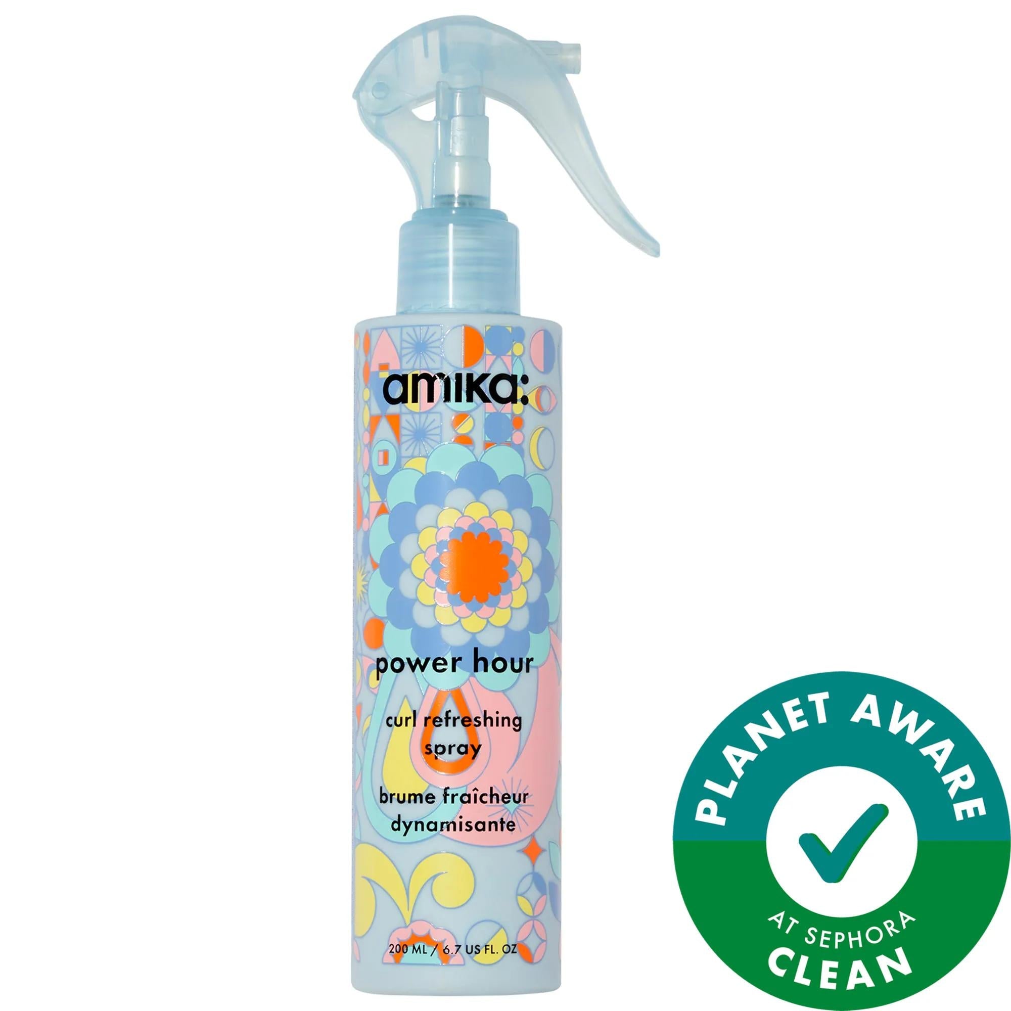 Power Hour Curl Refreshing Spray: Revive & Hydrate Waves, Curls & Coils - Vegan, Cruelty-Free Hair Curl Enhancer & Frizz Control