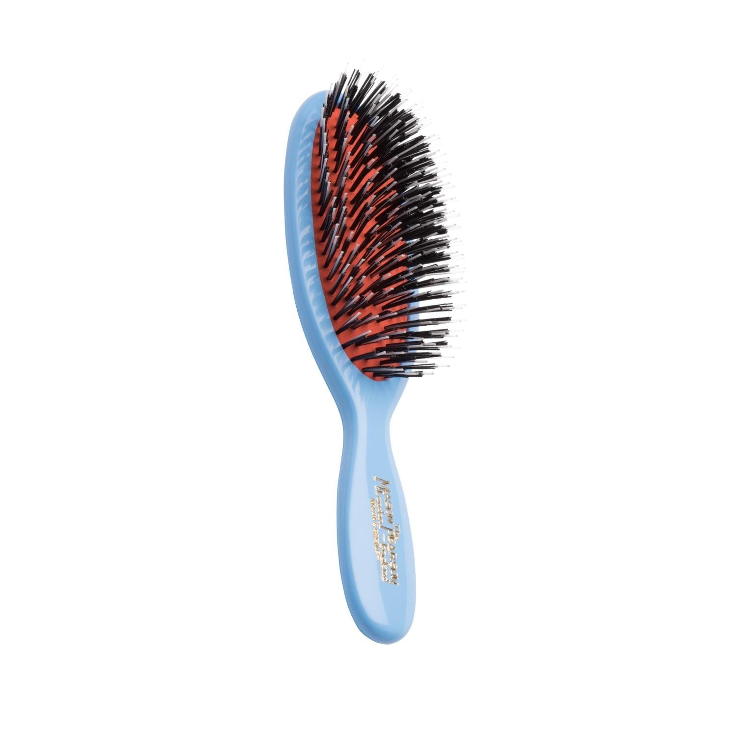 Mason Pearson Pocket Bristle Nylon BN4 Blue Hair Brush: Travel-Friendly, Detangling, Healthier & Shinier Hair