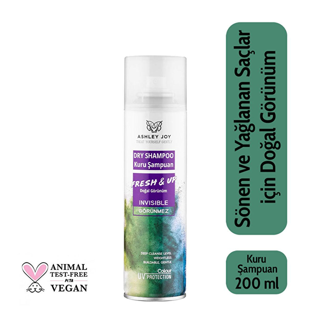 Ashley Joy Fresh & Up Dry Shampoo: Instantly Refreshes, Absorbs Oil & Cleanses Hair for Natural Look - 200 ml