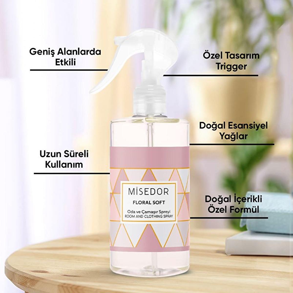 Misedor Air Freshener & Laundry Perfume - Floral Scent, Long-lasting Fragrance, 11.16 fl oz